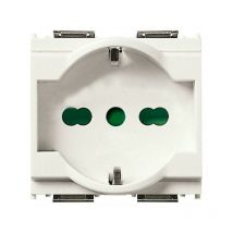 Steckdose 2p+t 16a universal weiß 16211.b - Vimar