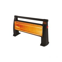 Poele chauffage au sol a' quartz 1200W noir re'glable anti-basculement - Vinco