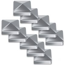 10x Pfostenkappe Pyramiden Abdeckkappe Kappen Zaunkappe Robuste Silber 91mm - Vingo