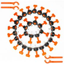 Einfeben - swanew 110 Stück Fliesen Nivelliersystem Kit Wiederverwendbar Fliesen Nivellierer Set Verstellbar Fliesen Abstandshalter mit