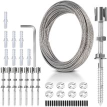Swanew 12m Malla Metálica Para Plantas Soporte Para Plantas Trepadoras Kit De Suspensión De Cuerda De Acero Inoxidable 3mm