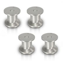 VINGO 12pcs Mobili Piedi Piedi regolabili Lega di alluminio 120 mm Piede regolabile argento