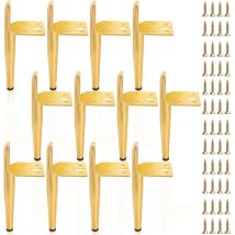 8pcs mobili piedi gambe regolabili metallo 130 mm gamba regolabile oro - Vingo