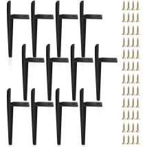 8pcs mobili piedi gambe regolabili metallo 150 mm gamba regolabile nero - Vingo