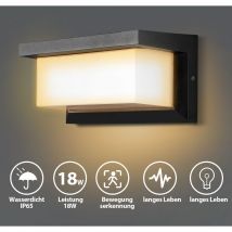Vingo - 18W Lampe murale led Sensor IP65 Moderne Couloir Entrée Lampe de couloir