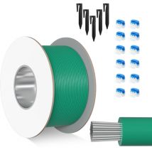 200m Câble Périphérique Universel pour Tondeuse-Robot, 24 Connecteurs de Câble + 700 Piquets de Terre, ø 2,7 mm, Câble de Délimitation pour Jardins
