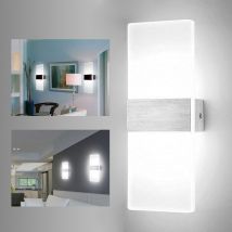 Vingo - swanew Applique murale led Light Up down Lampe de couloir Intérieur Lampe murale Extérieur Blanc 12W