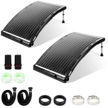 Vingo - swanew 2x Sonnenkollektor Solar Poolheizung 110 x 65 x 15 cm Solarheizung für Warmwasser Pool Solarheizung, 15 l Warmwasser Pool - Gebogen Typ