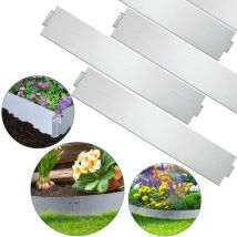 35M Bordure de pelouse 100x18cm Bordure de tonte Bordure de chemin Bordure de parterre Métal galvanisé Bordure de parterre - Vingo