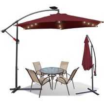 Einfeben Parasol de Jardin Parasol 3M Exterieur pour Plage Terrasse, Piscine, avec éclairage led