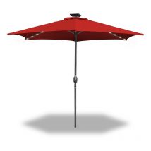 Parasol avec led, Parasol de jardin avec 8 baleines, parasol de marché inclinable, parasol de terrasse pour le jardin 350cm Vert