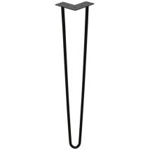 Swanew 4 Stück tischbeine metall 2-Stange Bein, 40 cm Tischkufen Haarnadel Tischbein 12 mm, Hairpin Legs aus Stahl,schwarz