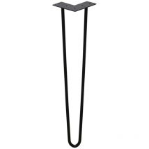 Swanew 4 Stück tischbeine metall schwarz Tischkufen Haarnadel Tischbein 12 mm, Hairpin Legs aus Stahl, 2-Stange Bein, 35 cm