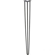 Swanew 4 Stück tischbeine metall schwarz Tischkufen Haarnadel Tischbein 12 mm, Hairpin Legs aus Stahl, 3-Stange Bein, 72 cm