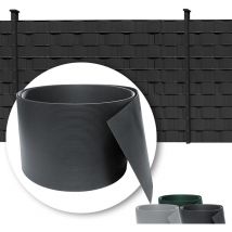 VINGO 40X Écran d'intimité en PVC rigide Bandes d'écran d'intimité Bandes d'écran d'intimité Tapis à double barre Panneau de clôture Clôture sur