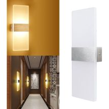Vingo - 6W Applique Murale led Extérieure intérieur moderne Escalier spot mural Couloir Lampe Up Down Lumière Déco jardin Blanc chaud