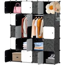 Vingo - swanew Armario Portátil diy con 20 Cubos, Armario de Dormitorio para Ropa y Libros