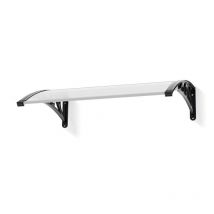 Vingo - Auvent pour porte 100 x 120 cm Auvent Marquise pour Porte en aluminium Protection Extérieure Contre la Pluie et Intempéries