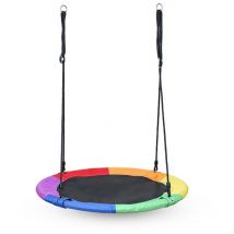 VINGO Balançoire nid 100-160cm balançoire multi- enfants jusqu'à 150kg outdoor balançoire assiette Ø100cm