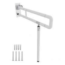 Wolketon - vingo Barre d'appui rabattable pour toilettes, Poignée de maintien Poignée de sécurité pour personnes handicapées, personnes âgées - blanc