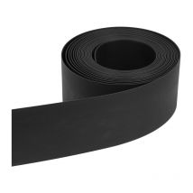 Bordure de jardin en pe Bordurette de jardin flexible Bordure de pelouse 2mm pavé noir 2500x12.5x0.2cm - Vingo