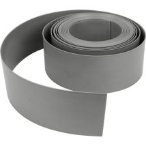 Bordure de jardin en pe Bordurette de jardin flexible Bordure de pelouse 2mm pavé gris 1000x14x0.2cm - Vingo