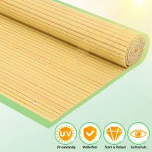 Swanew Canisse de pvc Canisse de pvc para jardín balcón terraza. Valla cortavientos para balcones Bambú 160 x 600cm