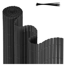 Canisse de pvc Canisse de pvc para jardín balcón terraza. Valla cortavientos para balcones Gris 100 x 300cm - Vingo