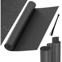 Vingo - Canisse de pvc Canisse de pvc para jardín balcón terraza. Valla cortavientos para balcones Gris 140 x 300cm
