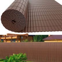 Canisse en pvc Brise Vue résistant,pour le jardin, Balcon ou terrasse,Marron,140 x 400 cm - Vingo