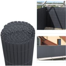 Canisse in pvc, schermo da giardino, piscine, recinzione in pvc resistente ai raggi uv Grigio 90 x 600cm - Vingo