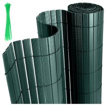 Canisse pvc Brise Vue, Paravent de Jardin, Piscines, Balcon Terrasse, Palissade en pvc Résistant aux uv, Intempéries, Vert 100 x 400 cm - Vingo