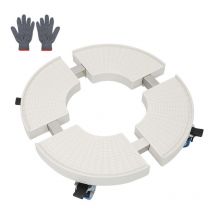 Carrello per piante, vassoio arrotolabile, dimensioni regolabili da 38 a 52 cm, sottovaso per interni ed esterni - Vingo