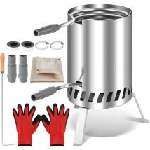 Vingo - Chauffage de la piscine Spirale en acier inoxydable Chauffage de la piscine avec tapis de feu Acier inoxydable