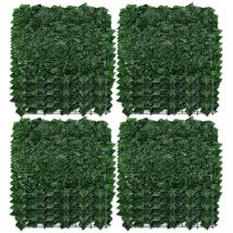 Clôture pare-vue Feuillage 300cm x 100cm Habillage de mur Brise-vue Bâche Grillage,Feuilles d'arachide - Vingo