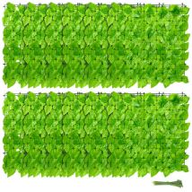 Clôture pare-vue Feuillage 300cm x 100cm Habillage de mur Brise-vue Bâche Grillage,Feuilles de pomme - Vingo