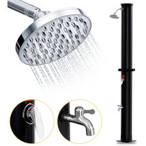 Vingo - Doccia solare con doccia a pedale Soffione doccia a pioggia Doccia da giardino Doccia estiva 20L