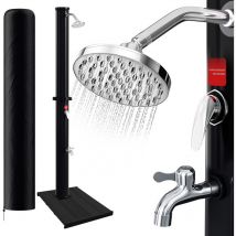 Vingo - swanew Douche solaire Chauffage Pompe à pied Douche de jardin 20L (Avec couvercle de protection) avec Elément de sol en pvc
