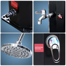 TolleTour Douche solaire Douche de Piscine Extérieur pour extérieur.Piscine 35L Avec couvercle de protection Noir