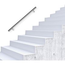 Wolketon - vingo Main courante en acier inoxydable Rampe d'escalier Support mural Rambarde Dispositif de fixation Escaliers Acier affiné 50cm