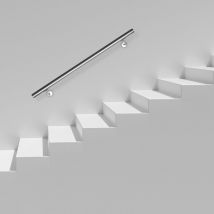 Wolketon - vingo Main courante en acier inoxydable Rampe d'escalier Support mural Rambarde Dispositif de fixation Escaliers Acier affiné 80cm
