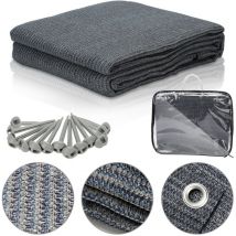 Vingo - swanew Esterilla para tienda de campaña, Esterilla para toldo de camping, Esterilla para toldo, Lona de suelo para caravana 250x550CM,Negro