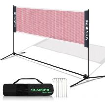 Filet de badminton Filet de tennis avec Support Pliable Acier facile à assembler pour le tennis, le badminton, le volley-ball 310cm - Vingo