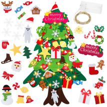 Filz Weihnachtsbaum Kinder,DIY Weihnachtsbaum Filz Kinder Mit Ornamenten Dekoration,3D Filz Weihnachtsbaum,Filz Weihnachtsbaum Set Für Home