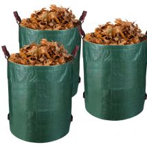 Wolketon - einfeben 3X Sacs de jardin pliables xxl Sacs à feuilles avec anses Récipient 272L