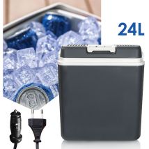 Glacière électrique 24L portable thermoélectrique a++ 12V 230V maintien froid & chaud Voiture et Camping noir - Vingo