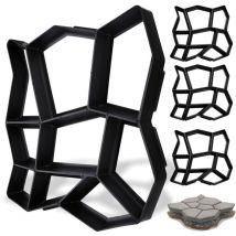 Swanew hg 4X d.i.y Pflasterform Gehweg Betonpflaster Gießform Garten Schablone mit 9 Kammer 43 x 43 x 4cm