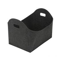 Kaminholztasche aus Filz Holzkorb xl Kaminholzkorb Holztasche Filztasche für Holz Kaminholz Zeitungen 44 x 31 x 34cm Dunkelgrau - Dunkelgrau - Vingo