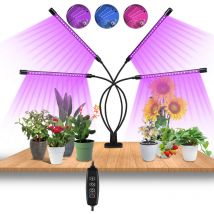 VINGO Lampada per piante, lampada per crescita Lampada per orticoltura a LED per piante con lampada a 4 teste, crescita a spettro completo