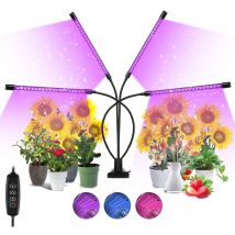 Swanew Lampe Horticole 40W Tasmor Lampe Plante Intérieur 80 LEDs à 360° Lampes de Croissance Horticoles avec Chronométrage led Horticole